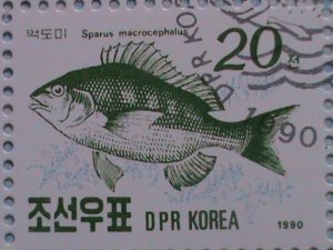 ​KOREA 1990 SC#2951-5  BEAUTIFUL LOVELY OCEAN FISHES-CTO SHEET-VERY FINE