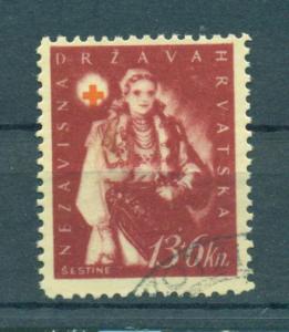 Croatia sc# B24 used cat value $5.50