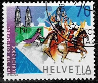 Switzerland 2000, Sc.#1087 used, Stamp Day: Sechseläuten in Zurich
