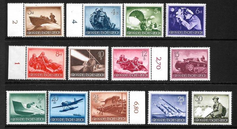 GERMANY  1944  ARMED FORCES  MNH  SET 13  SG 861/73