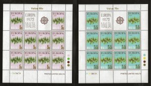 MALTA SC# 450-53 MINISHEET/10  FVF/MNH 1978