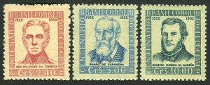 Brazil 721-723,MNH.Michel 781-783. Telegraph in Brazil-100,1952.Fonseca,Capanema