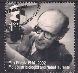 GB 2014 QE2 1st Remarkable Lives Max Perutz SG 3586 ex FDC ( 23 )