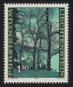 Liechtenstein Edge of forest at Oberplanken in winter 1980 MNH SG#757