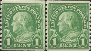 # 597 MINT NEVER HINGED GREEN BEN FRANKLIN