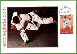 14682 - SPAIN - MAXIMUM CARD - 1977 - JUDO Olympic Games-