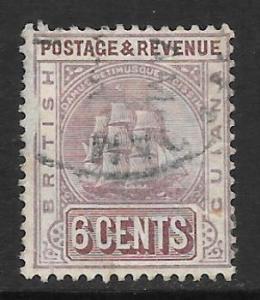 British Guiana Scott #137 Used 6c  Ship  2017 CV $25.00