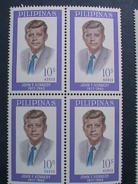 PHILIPPINES-1965-SC#925-7 U.S. PRESIDENT JOHN F. KENNEDY -MNH BLOCKS- VF