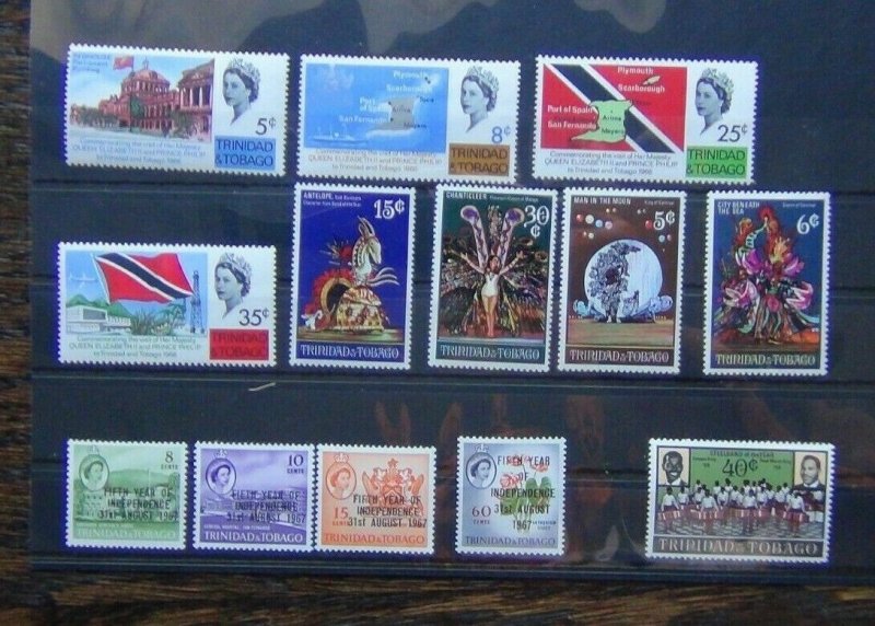 Trinidad & Tobago 1966 Royal Visit 1967 Independence 1970 Carnival sets MNH
