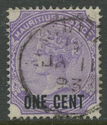 STAMP STATION PERTH Mauritius #89 QV Definitive Overporint Used