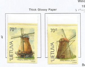 LITHUANIA - 1999 - Windmills  - Perf 2v Set - M L H