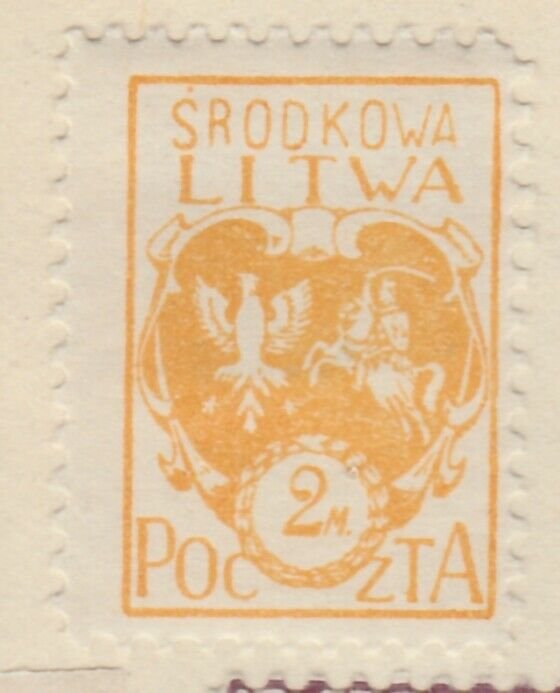 Central Lithuania Mittellitauen Lituanie Lituania 1921 2m MH* A8P11F137