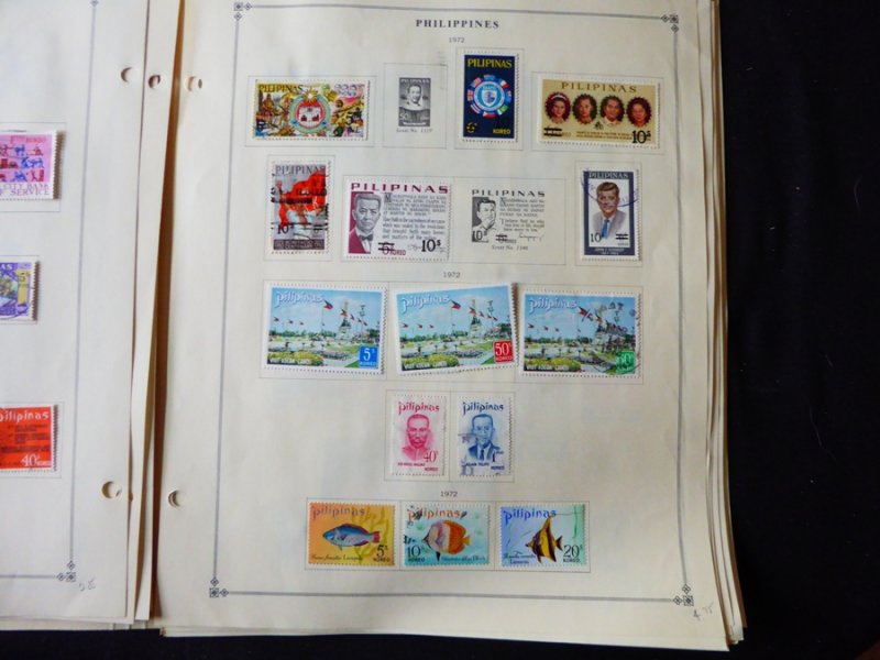 Philippines 1960-1973 Stamp Collection on Scott International Album Pages