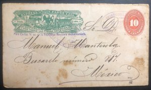 1894 Teotihuacan Mexico Stationery cover Express Wells Fargo