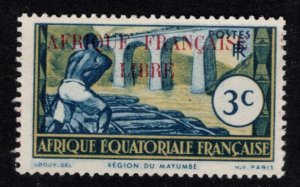 French Equatorial Africa Scott 82 MH* 1941 LIBRE Overprint stamp