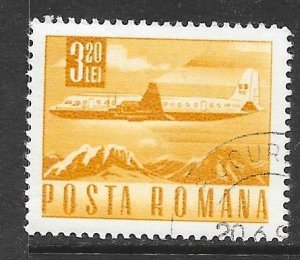 Romania 1985: 3.20L Ilyushin Il-18 Airliner over Mountain Landscape, CTO, F-VF