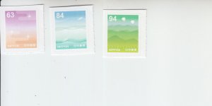 2019 Japan SImple Greetings II SA (3)  (Scott 4335-37) MNH