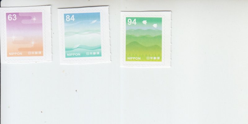 2019 Japan SImple Greetings II SA (3)  (Scott 4335-37) MNH