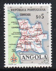 Angola 386 - Mint-H - Map of Angola