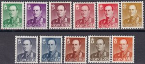 Norway #360-9   F-VF Unused CV $30.65 (Z4575)