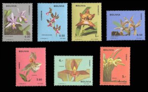 Bolivia #558-560, C327-330 Cat$27, 1974 Orchids, complete set, never hinged