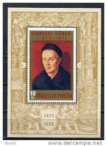 Hungary 1971 Sc 2074 Mi Block 81A MNH Art Portrait of Man by Durer