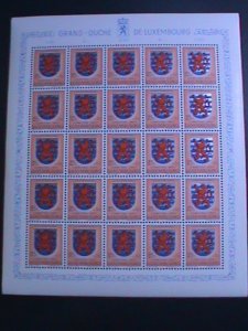LUXEMBOURG-1957  COATS OF ARMS MNH SHEET OF 25-VERY FINE WE SHIP TO WORLDWIDE