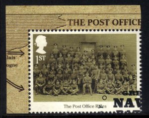 GB 2016 QE2 1st Centenary WW1 Post Office Rifles Ex Fdc M/S SG 3844 ( J1152 )