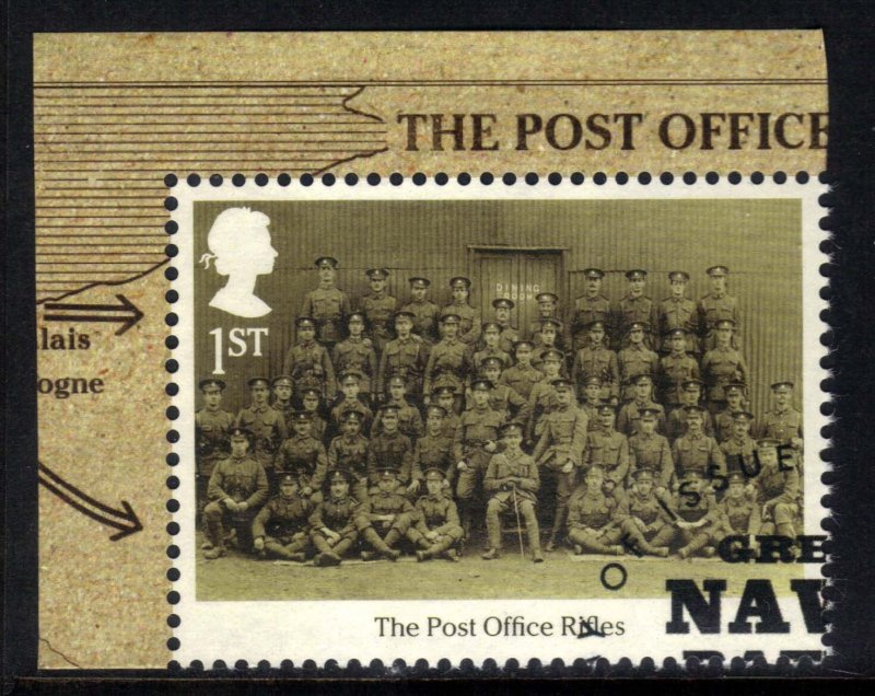 GB 2016 QE2 1st Centenary WW1 Post Office Rifles Ex Fdc M/S SG 3844 ( J1152 )