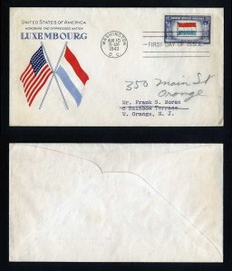 # 912 First Day Cover with Grimsland cachet Washington, DC 8-10-1943 - # 1