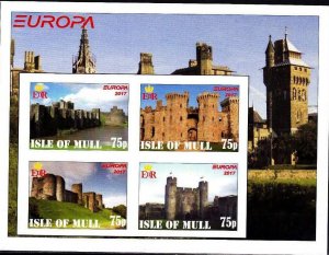 MULL - 2017 - Europa,  Historic Buildings - Imp 4v Sheet - M N H -Private Issue