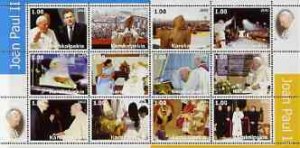 KARAKALPAKIA - 2002 - Pope John Paul II #2 - Perf 12v Sheet - Mint Never Hinged