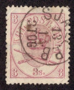 ID9914 OAS-CNY DENMARK SCOTT 12 VF-XF DATE CANCEL $90