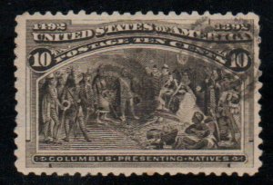 US #237 XF-SUPERB, used, well centered, faintly canceled, CHOICE GEM!