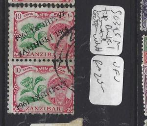 ZANZIBAR  (PP2909B) JAMHURI OVPT  10C PR TOP DOUBLE UP & DOWN, LOWER INV OVP VFU 