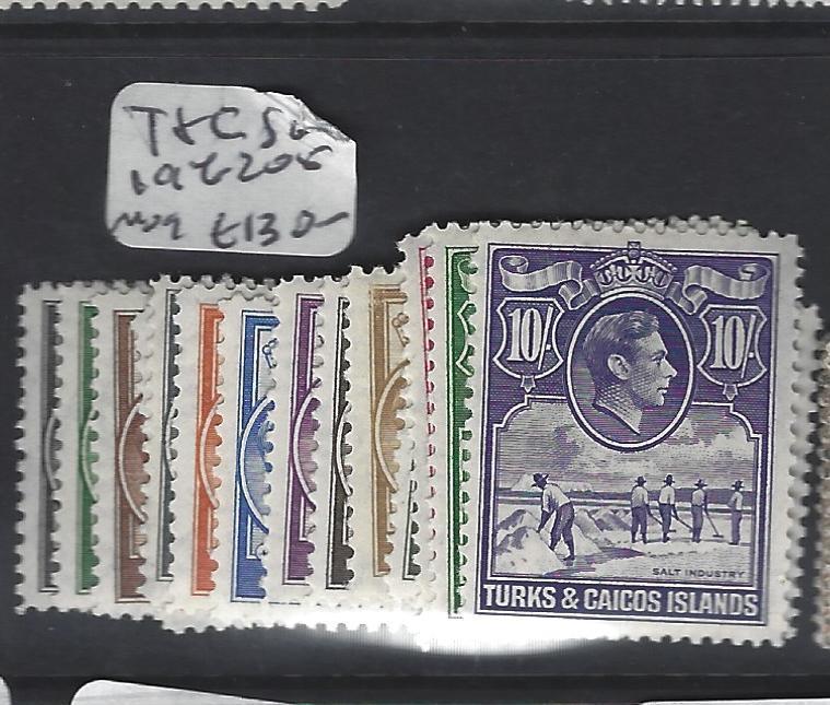 TURKS AND CAICOS  (P2305B)  KGVI  SET SG 194-205   MOG