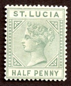 St Lucia 27a - Die A, MLH. Half Penny.  2019 SCV $17.50 