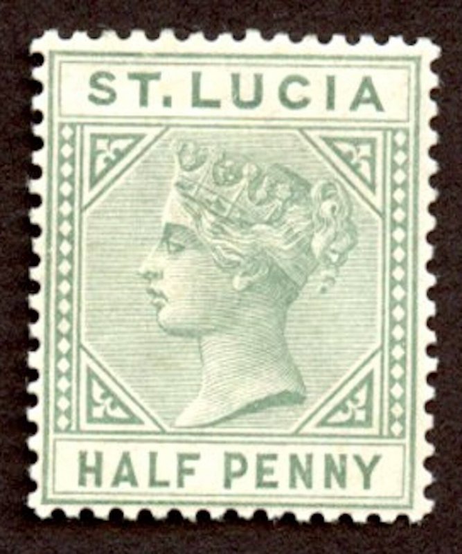 St Lucia 27a - Die A, MLH. Half Penny.  2019 SCV $17.50