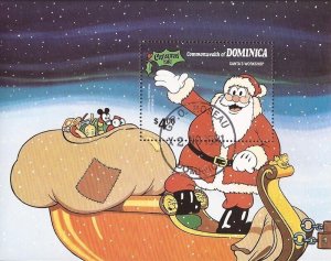 Dominica - 1981 Disney Santa’s Workshop - Souvenir Sheet w/First Day Cancel #715