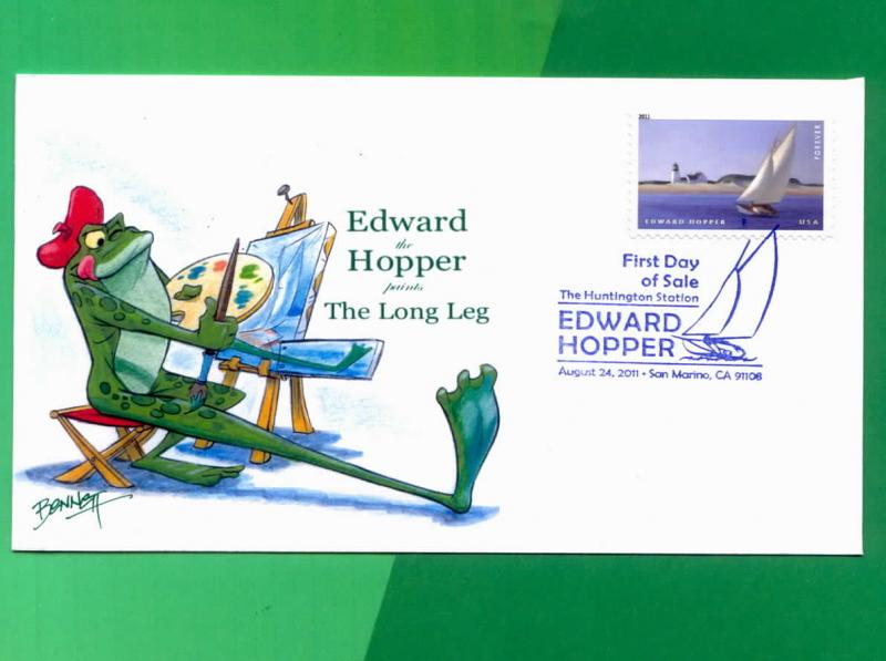 Artist Edward the Hopper Paints the Long Leg - oddball FDC