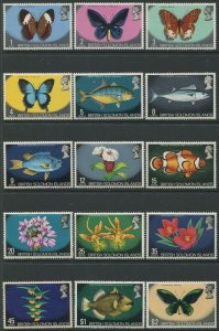 Solomon Islands 1972 SG219-233 Birds Fish Flowers (15) MNH