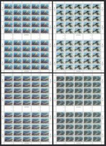 BAT WWF Blue Whale 4v Full Sheets 2003 MNH SC#326-329 SG#361-364 MI#353-356