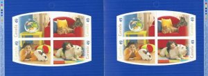 2004 - #2060a BK297 Booklet - Canada - Pets : Cats Rabbits Dogs Fish  cv$10