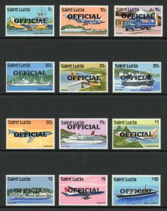 St Lucia SGO1/O12 1983 set of 12 U/M Cat 16 pounds