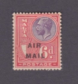 1928 Malta 132 MLH Overprint # 124