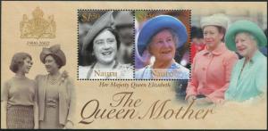 Nauru 2002 SG548 Queen Mother MS MNH