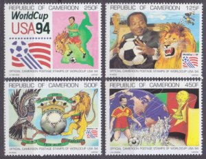 1994 Cameroon 1210-11,12II,13 1994 FIFA World Cup in USA 25,00 €