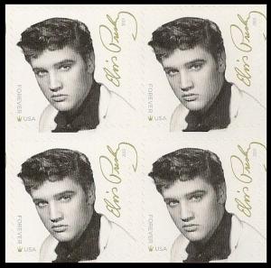 US 5009 Music Icons Elvis Presley F block 4 MNH 2015