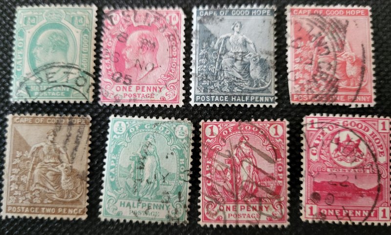 Cape of Good Hope,1864-1904,Seated & Standing Hope, Edward VII,SCV$43.75