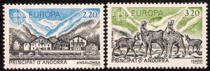 Andorra (French) #344-345  MNH - Europa Cities (1986)